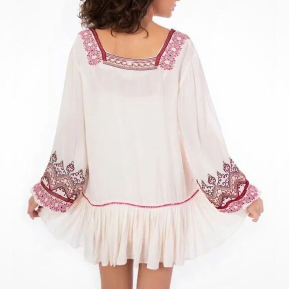 Free People Wild One Embroidered Peasant Dress - Picture 10 of 11